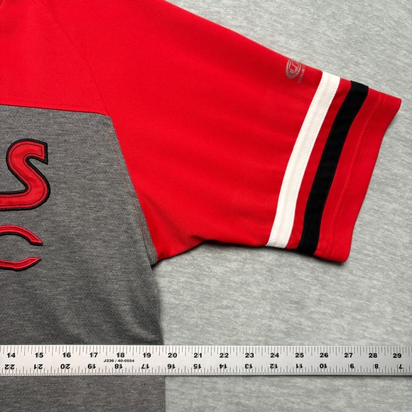 Cincinnati Reds True Fan MLB T-Shirt Baseball Jersey V-Neck Men Large - Picture 4 of 9